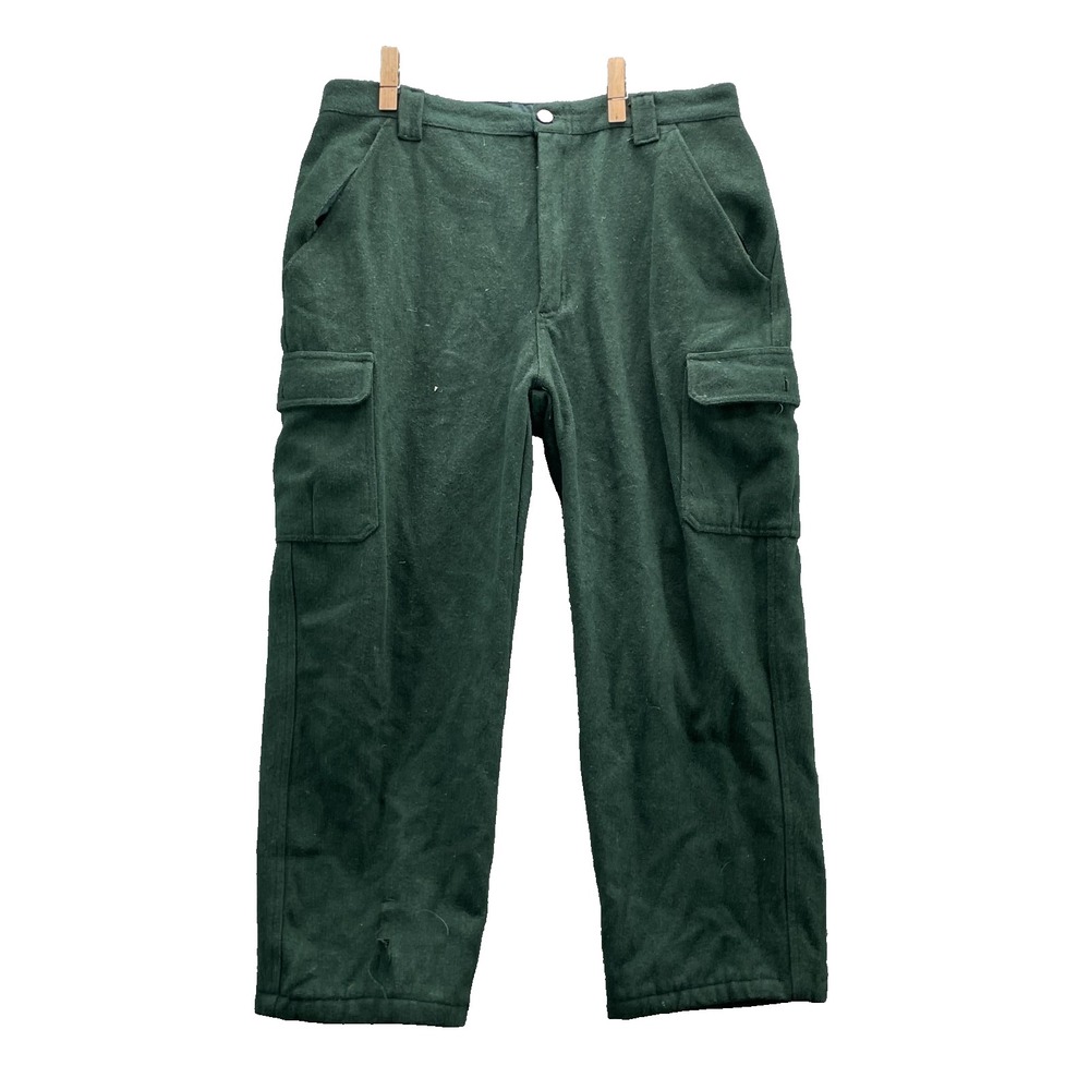 WFS Element Gear Cargo Pants Men 35x26* Forest Green Wool Blend Hunting‎ Outdoor